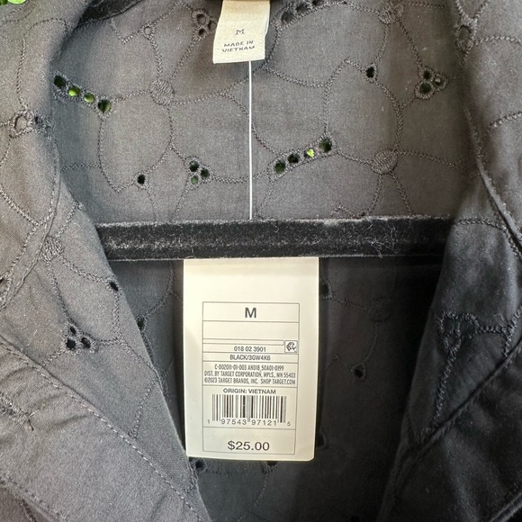 Black Eyelet Shirt and Short Set NWT - Picture 6 of 13